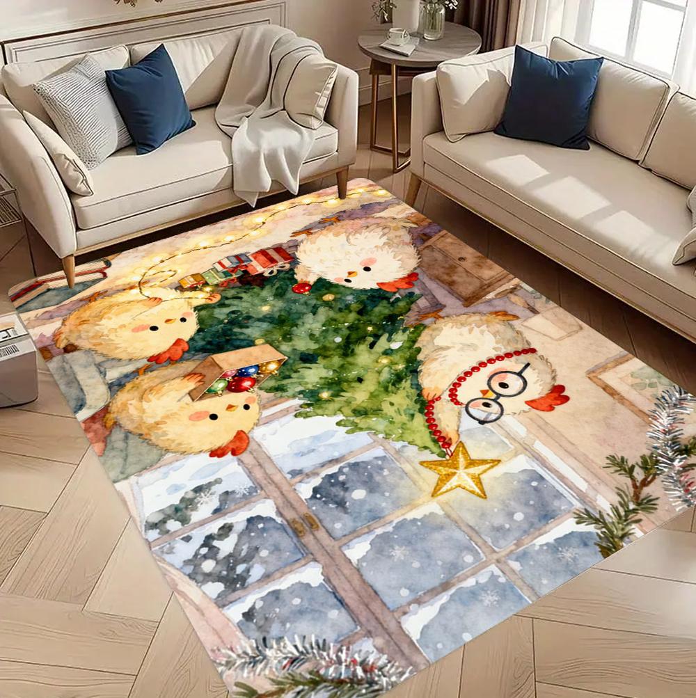 

Cartoon Baby Chick Carpet Spring Animal Rug for Living Room Kids Bedroom Floor Mat Cute Poultry Decor Nursery Room Accent 40x60CM