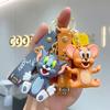 KalaCase Tom and Jerry Keychain, Cute Character, Creative Keychain, Cute 3D Car Key Strap, Couple's Costume, Silicone Keychain, Style 2