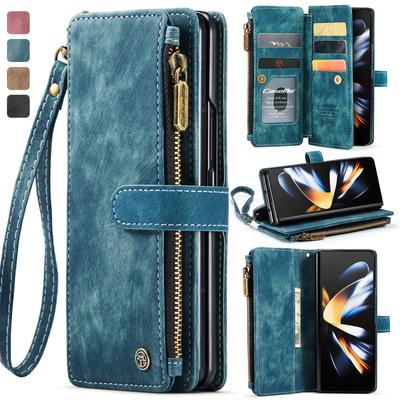 Kožený kryt na mobilní telefon pro Samsung Galaxy Z Fold 4 5g Fold 3 Fold 4 Fold 3 Ochranný kryt slotu pro karty Funda