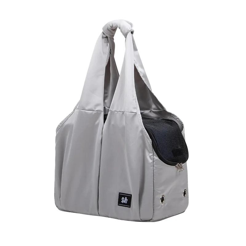 

Portable Breathable Pet Bag Going Out Shoulder Bag Portable Winter Warm Fashion Cat Dog Universal Pet Carrier Cat Dog Backpack сірий колір
