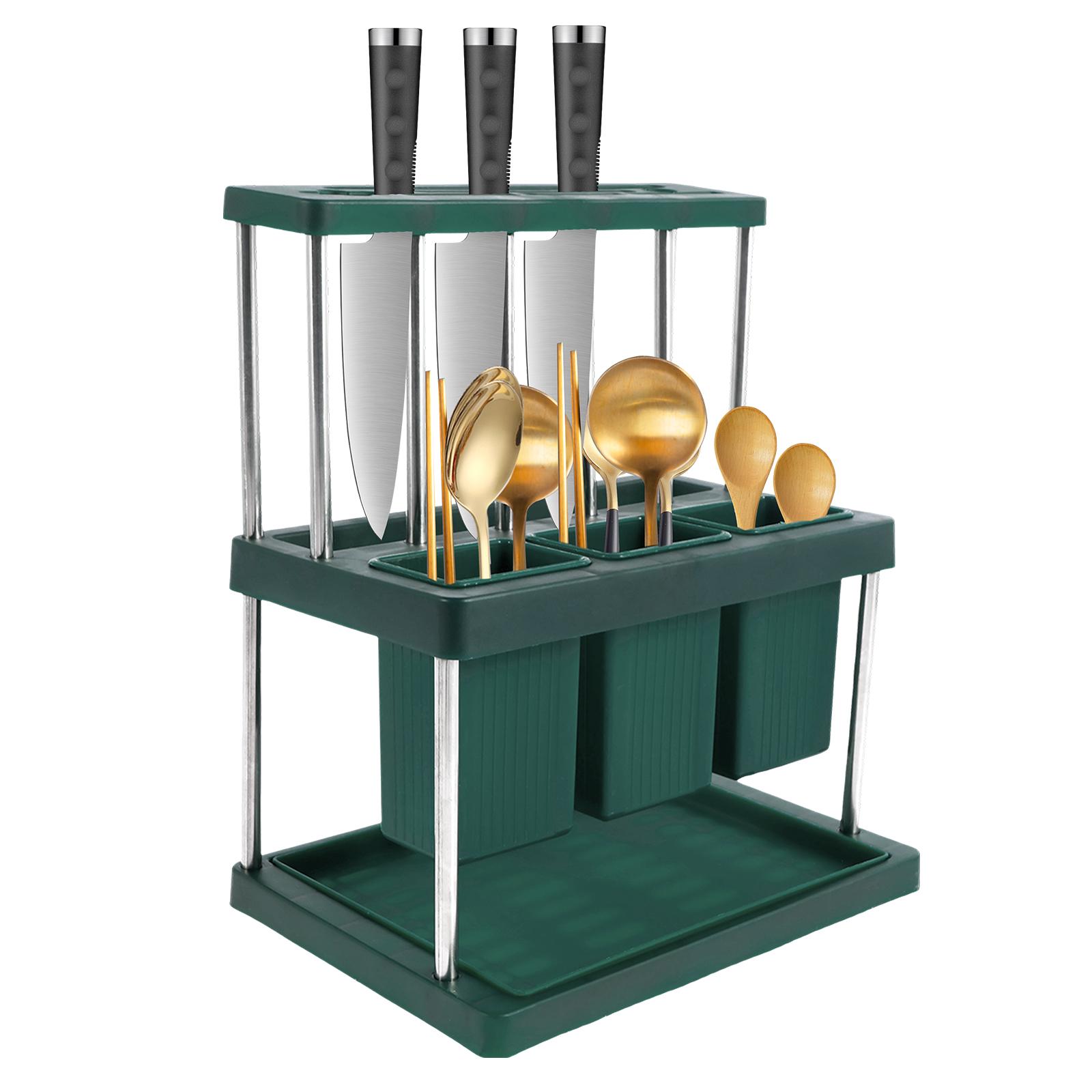 

Держатель для кухонных столовых приборов, экономящий место на столешнице, ложка, вилка, палочки для еды, органайзер для столовых приборов, многофункциональная сушилка для посуды