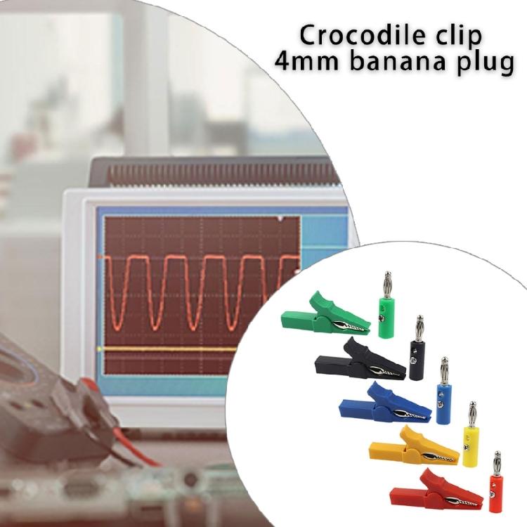 Alligators Clip Banana Plug Test Probes Leads Cable Probes Connectors 4mm Banana Plug Cable Clip Insulated Electric Clip