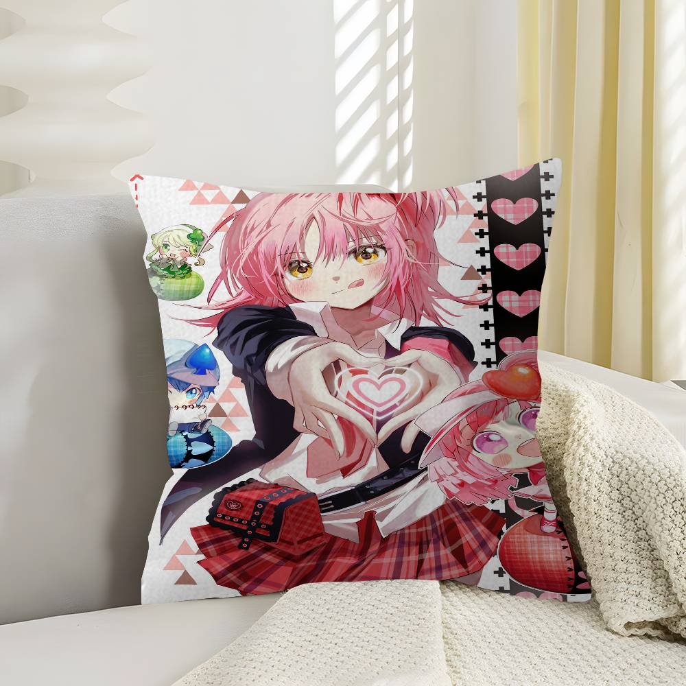 Shugo Chara Anime Pillow Covers Cartoon Sofa Decorative Home Doublesided Printing Short Plush Cute Cushion Cover