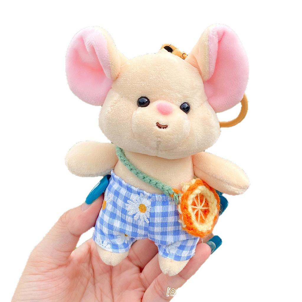 Cartoon Cute Big-Eared Mouse Plush Doll Keychain Bag Pendant Girlfriend Bag Pendant Store Grab Doll