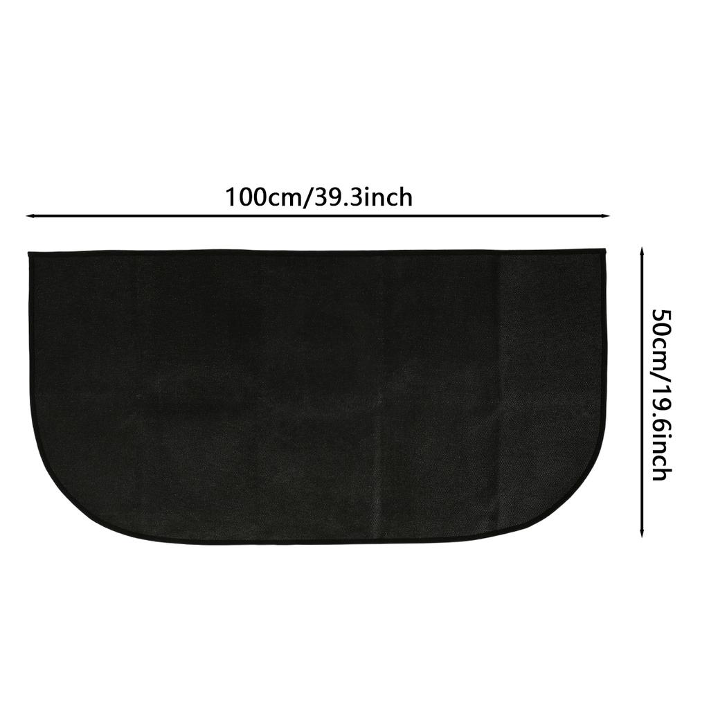 Fireproof Hearth Mat Fire Pit Mat Half Round Fireproof Hearth Rug Anti-Slip Area Rug Resistant Pad for Outdoor indoor Kitchen