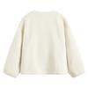 Li Ning Comfortable Casual Simple V-Neck Knit Sweater Women Tops Off-White AFDV146-3