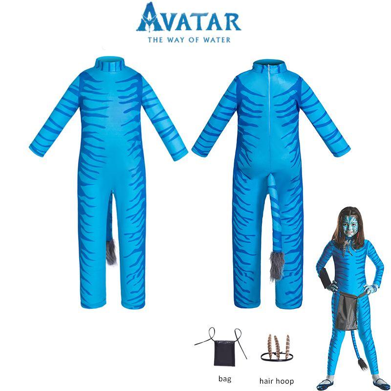 Exquisite Avatar Cosplay Suit For Halloween Party Unisex Kids Jumpsuit Set