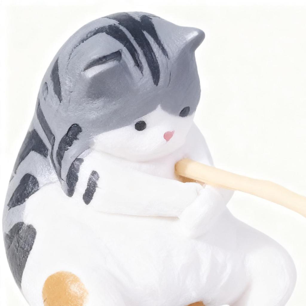 Cat Statue Hand Carved Sculpture Decor Cute Cat Figurines For Family Friends Men Adults Home Shop Desk Aquarium Indoor Display