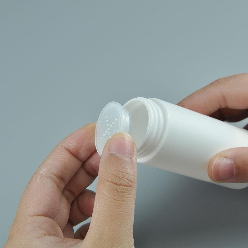 1 Stück 60 ml Talkumpuderflasche Nachfüllbarer Kosmetikpuder-Spender Kunststoff-Puderbehälter Leere Flaschen mit Schraubverschluss