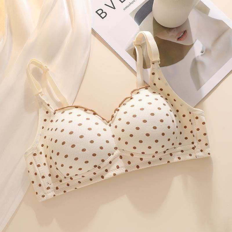 High school college student underwear women's small and thin chest lifts gather to prevent sagging, no steel ring girl bra cover collects
