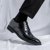2024New Designer Men Casual Leather Brogue Shoe Trend Luxury Brand Business Derby Shoe Outdoor Designers Lace-Up Loafers