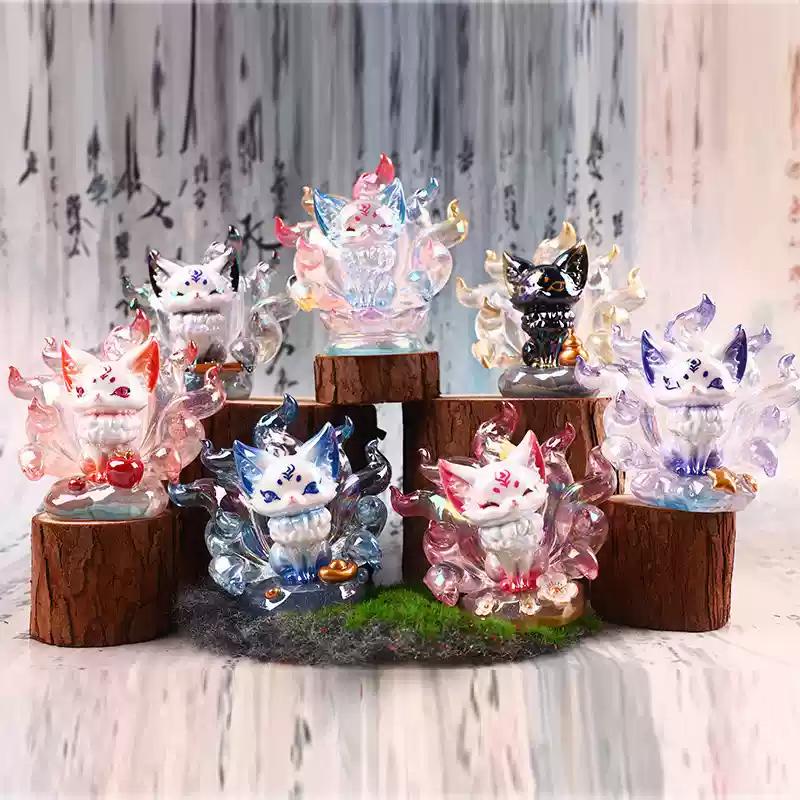Nine Tailed Fox Fairy Legend Blind Box Handmade Desktop Ornament Cute Girl Toy Girl Heart Birthday Gift Fox Ornament Gift