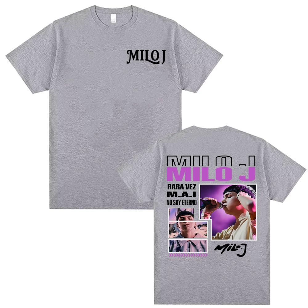 

Rap Singer Milo J La Vida Era Mas Cortas New Album Tshirt Mens Retro 90s Hiphop Tshirt Cotton Loose Oversized Tshirt S