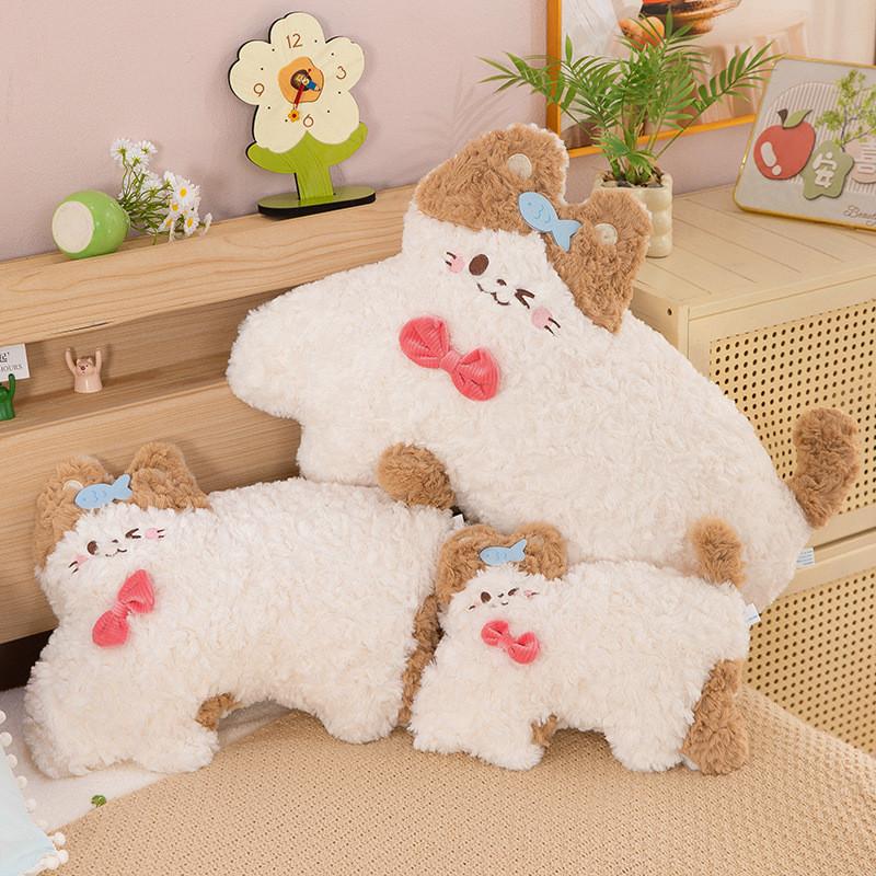 Cat Cute Cheerful Plush Toy Adorable Cartoon Girls Bedtime Pal Birthday Gift