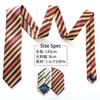 Michiko London Brand Necktie, Made in Japan, 100% Silk, Jacquard Weave, Striped Pattern (Pattern A: Yellow)