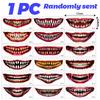 18 Style Randomly Sent Halloween Scary Big Mouth Temporary Tattoo Waterproof Long Lasting Do Not Stimulate Safety Tattoo Sticker