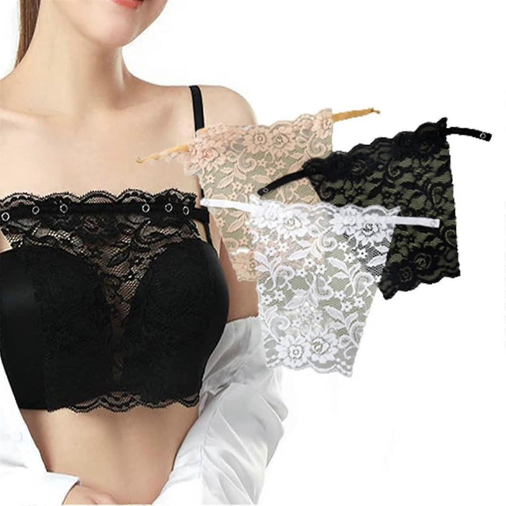 Lace Privacy Invisible Bra Cleavage Cover Up for Low Neckline Lace Camisole,Clip-on Mock Camisole Bra for Women
