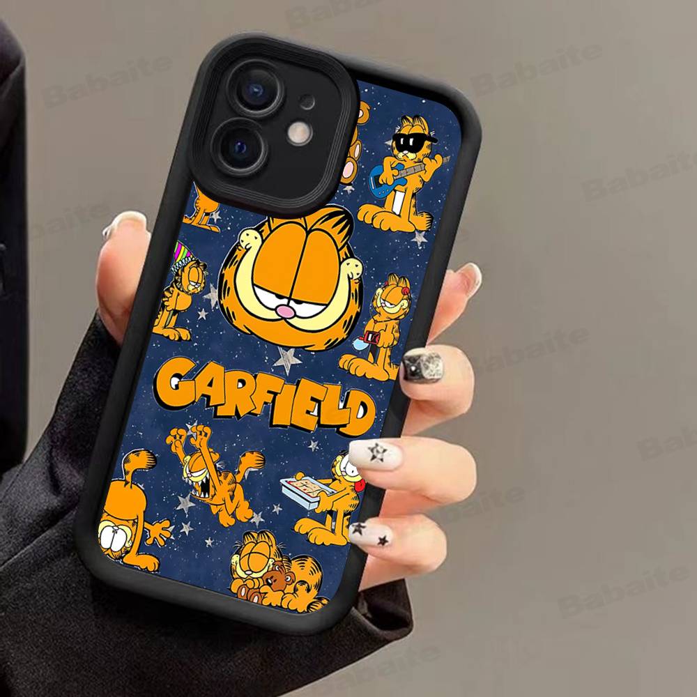 Cute Anime G-Garfields Cat Phone Case For Iphone 17 16 15 14 13 11 12 Pro Max Plus Protective Back Cover