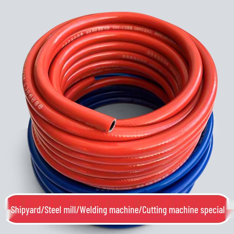 

ПВХ Промышленный Кислород Ацетилен Двухжильный Сварочный Шланг - Гибкий Двухцветный Шланг Высокого Давления для Сварки и Резки Oxygen hose ID 6mm wall 3mm
