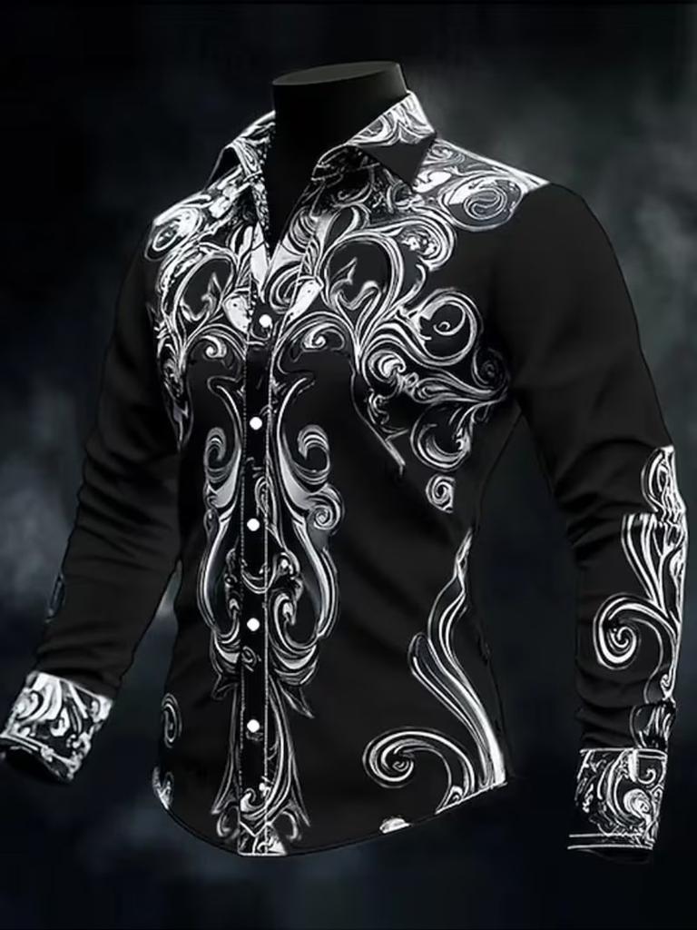 Spring And Autumn Men'S Long Sleeve Shirt