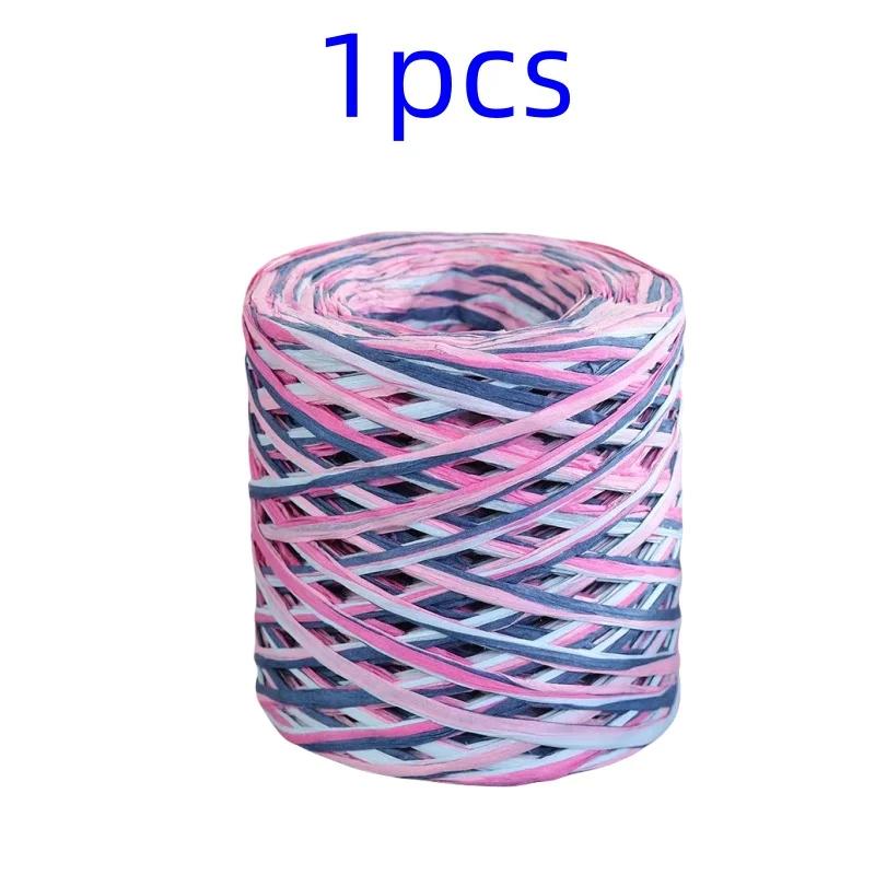 2025 200M Natural Raffia Straw Yarn For Knitting Crocheting Paper Threads DIY Handmade Summer Sunhat Beach Bag Freeshipping