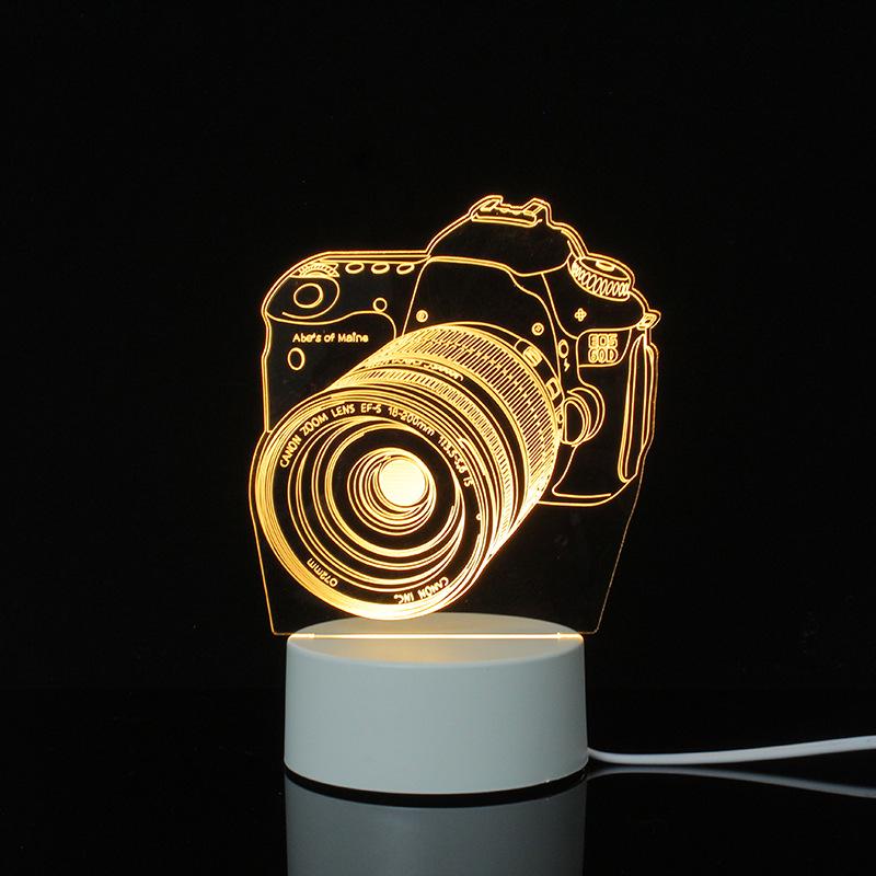 3D Cartoon Night Light: Custom Acrylic Bedside Lamp for Atmosphere & Gifts