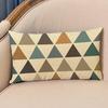 Nordic 30x50cm Geometry Style Cotton Linen Waist Cushion Cover Lattice Stripe Rectangular Sofa Decorative Throw Pillows Cover