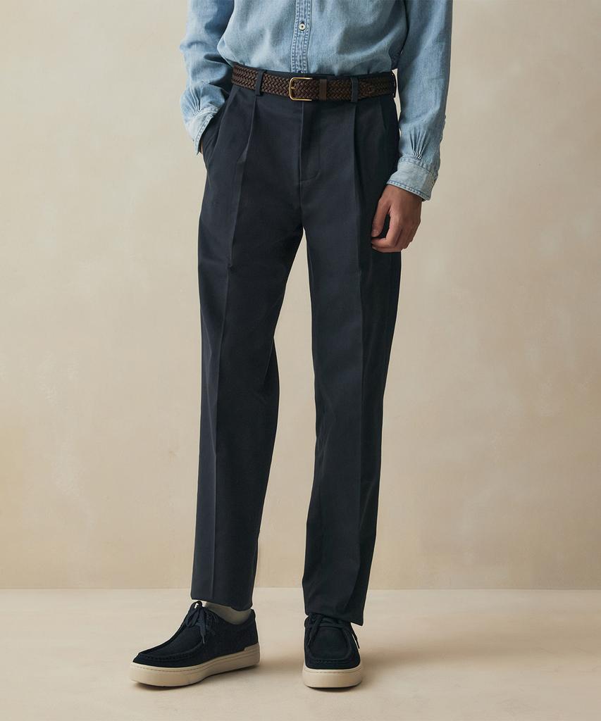 BROOKS BROTHERS Traditional Fit Heavyweight Advantage Chino (Navy) (Bbpcmm6681Q)