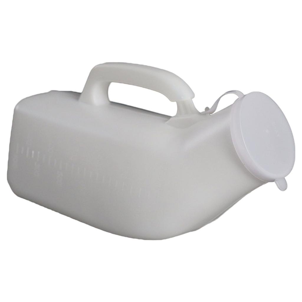 Urinals for Men 2000ml Thick Plastic Mens Bedpan Bottle with Lid - Spill Proof Urinary Bottle Male Urinal Pee Bottle