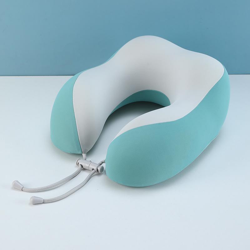 U-Shaped Memory Foam Travel Pillow: Detachable, Washable Ice Silk Cover for Cool Neck Support - Portable and Gift-Ready