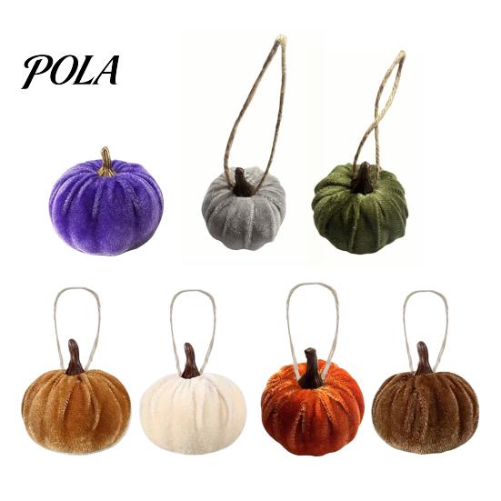 Indoor Autumn Harvest Decoration Velvet Pumpkin Hanging Decor, Fall Ornaments with Caramel And Orange Decor Jute Rope, Thanksgiving Halloween