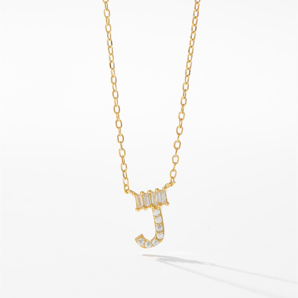 ANDYWEN 925 Sterling Silver Gold Letter Pendant Initial Necklace 2024 Women Fine Fashion Accessories Jewelry