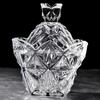 European-Style Diamond-Shaped Glass Candy Jar,Transparent Jewelry Organizer Glass Jar With Lid Candy Container Home Decoration