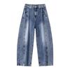 Neuankunft High Street Locker Gebogene Kante Jeans Herren Herbst Amerikanischer Stil Mode Klassisch Einfarbig Denim Hose Übergröße 8XL Jeans