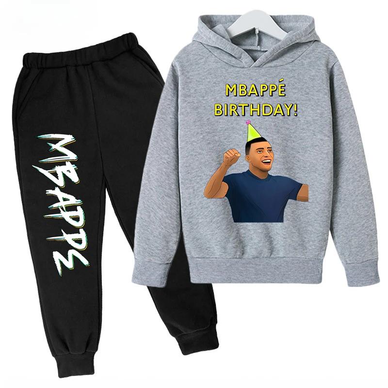 

Spring and Autumn Mbappe Printed Children s Hoodie Set Sweatshirt Pants Sportswear 2-piece Set for Boys and Girls Kids Clothes 120