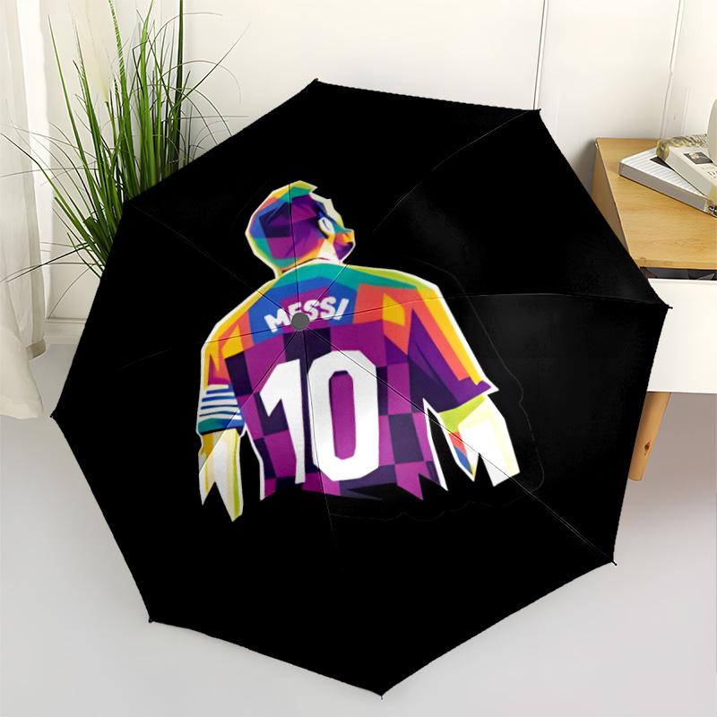 Argentina's Golden Celebration Compact Travel Automatic Umbrella Compact 8-Rib Design Compact Design Travel Essential Vibrant Pattern Umbrella