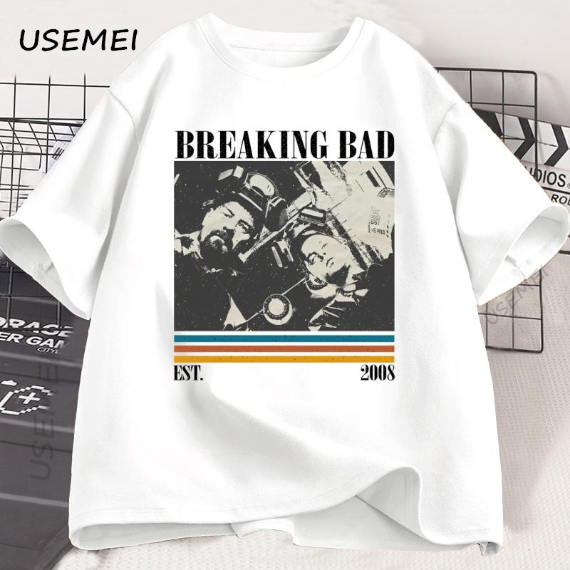 Breaking Bad T Shirt Casual Short Sleeve Vintage TShirt Fashion Tshirt Cotton Loose Oversized Short Sleeve Tshirts Clothes