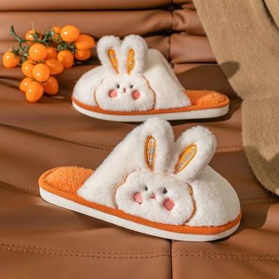 Pantoufles en peluche mignonnes pour femmes, pantoufles d'hiver chaudes et confortables pour femmes, pantoufles d'intérieur pour femmes, chaussures plates légères pour femmes, sapato feminino