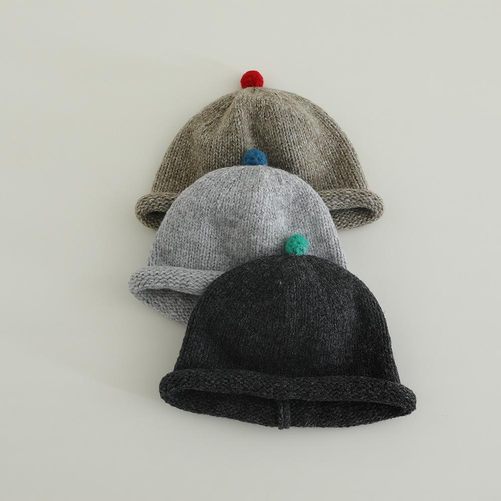 Baby Knitted Warm Hat Autumn Winter Newborn Windproof Infant Cap Girl Boy Soft Yarn Ear Flap Cold Proof Hats Pacifier Hood Caps