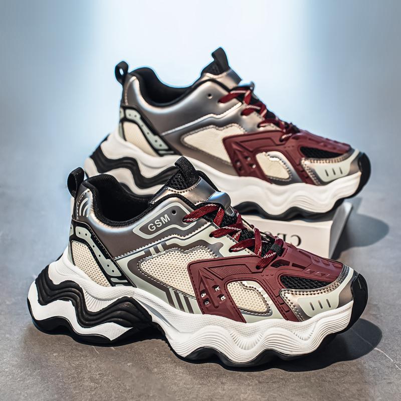 New Men's Fashion Casual Low Top Sports Shoes Students Thick Sole Comfortable Sneakers Boys Male Classic Breathable Basketball Shoes