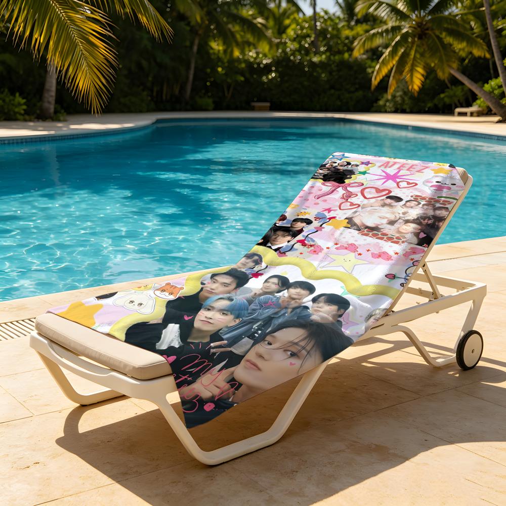 K-pop boy group A-ATEEZ Towel Beach Blanket Towel  For Travel Gym Shower Luxury Lightweight Camping Pool hot