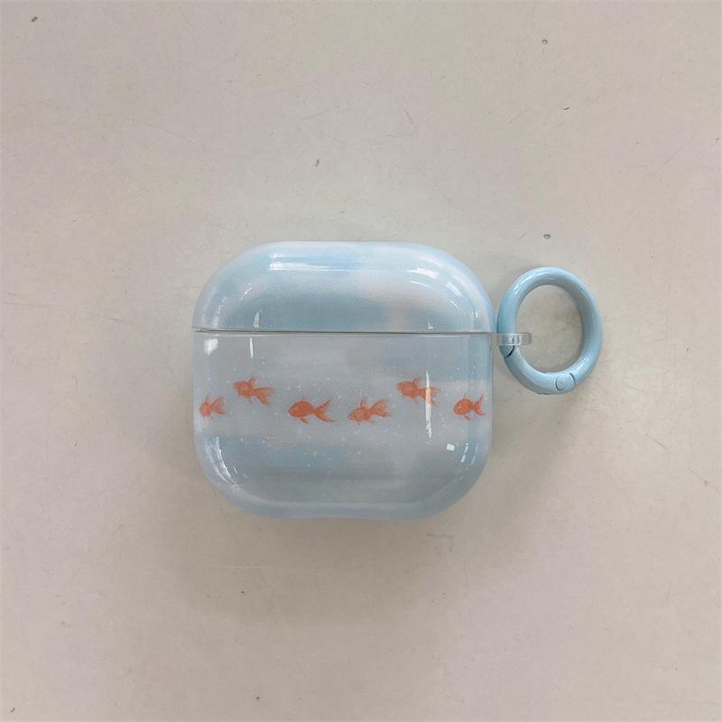Cute goldfish pendant AirpodsPro1 earphone case for Apple 1/1/1 generation wireless bluetooth case new