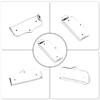 Precisions Box Guitar Tailpiece Stainless Steel Designs for 3 String Guitar, Easy To Install Tailpiece Replacement