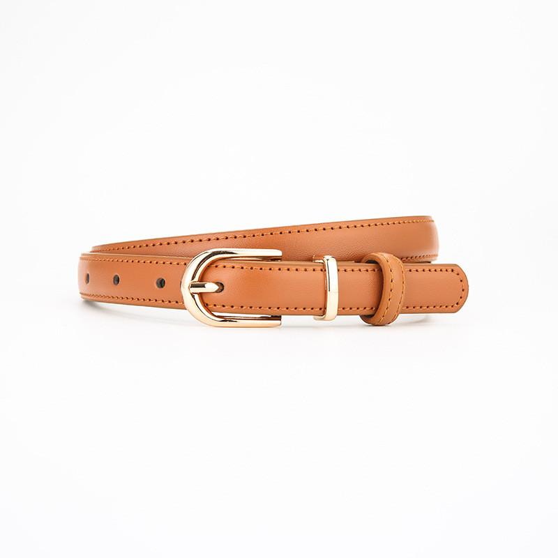 Genuine Leather Womens Belt With Silver Buckle For Casual And Office Wear