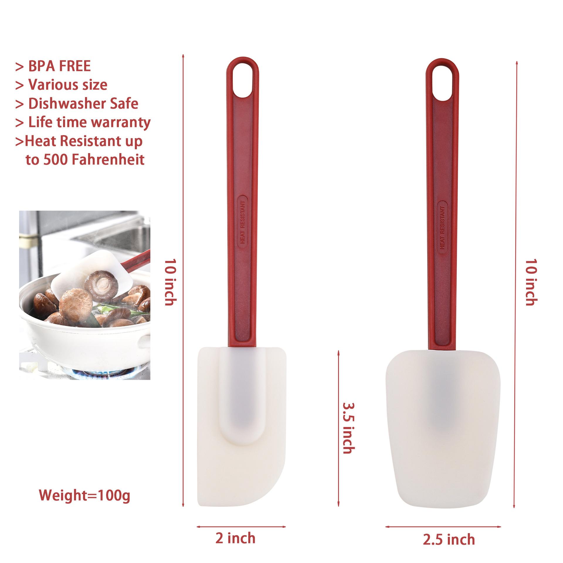 

Силиконовая лопатка для масла, 2 шт., кухонная лопатка для выпечки тортов, удлиненная ручка, силиконовая лопатка для выпечки 10inch