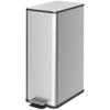 Trash Can 20L, Soft-Close Lid, Deodorant Compartment, Fingerprint-Proof, Stainless Steel, Silver