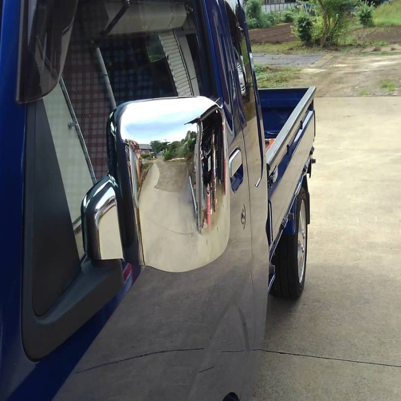 CGP Door Mirror Corner Panel Cover for Hijet Jumbo High Covers/Front Set, Chrome, S500P/S510P, Truck, Standard, Roof, Standard, CGP5758-D12-SET