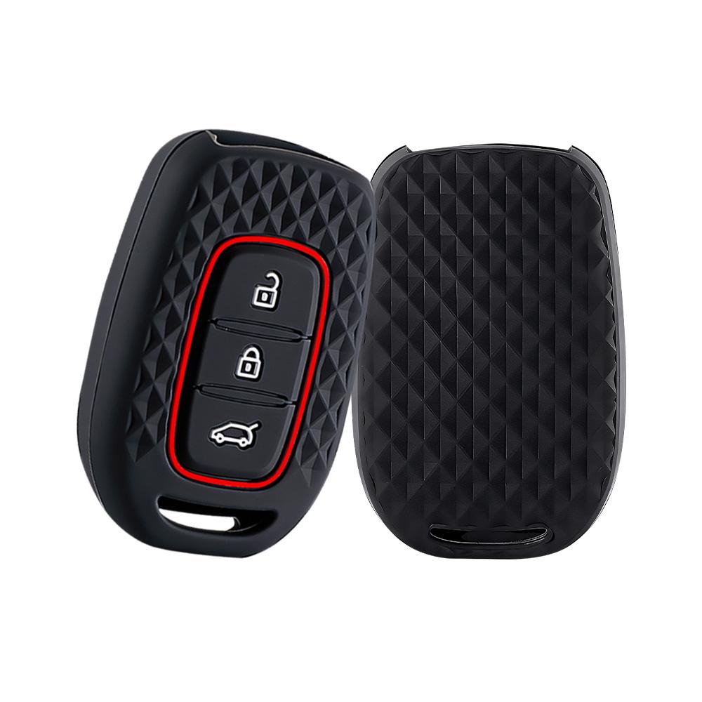 3 Button Fob Shell Holder Silicone Car Key Cover Case For Renault Kwid Traffic Symbol Dacia Sandero Logan Duster