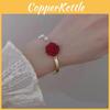Elegant French Style Red Rose Pearl Butterfly Bracelet For Women With Baroque Charm