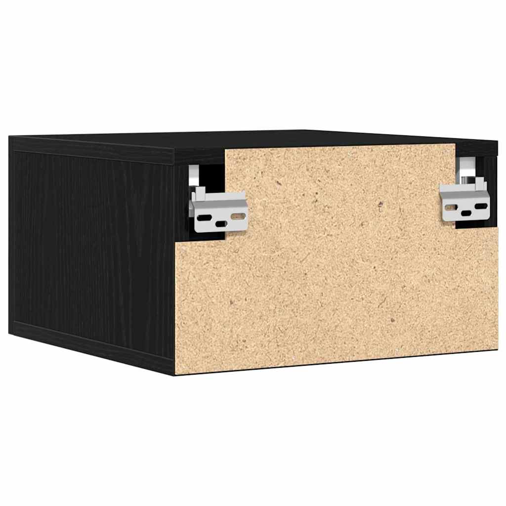 Nightstand Black Oak Look 35 x 35 x 20 cm Engineered Wood
